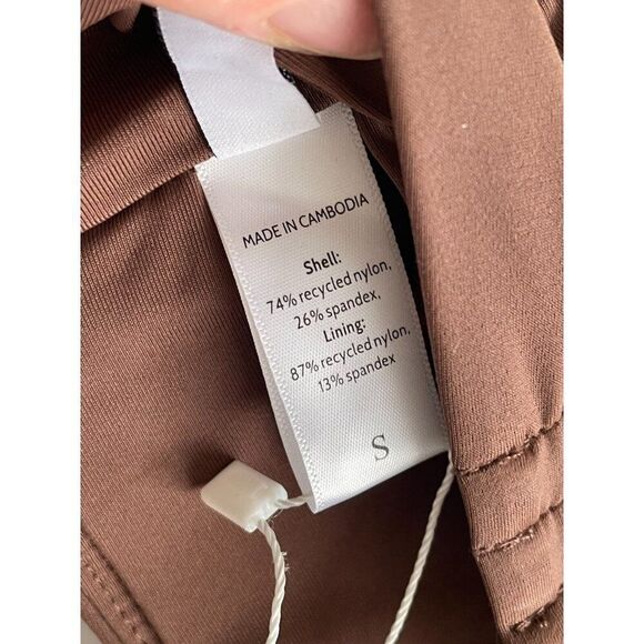 Andie The Scala Swim Bikini Top Bandeau Women's Small Espresso Brown Minimilist - Picture 7 of 9